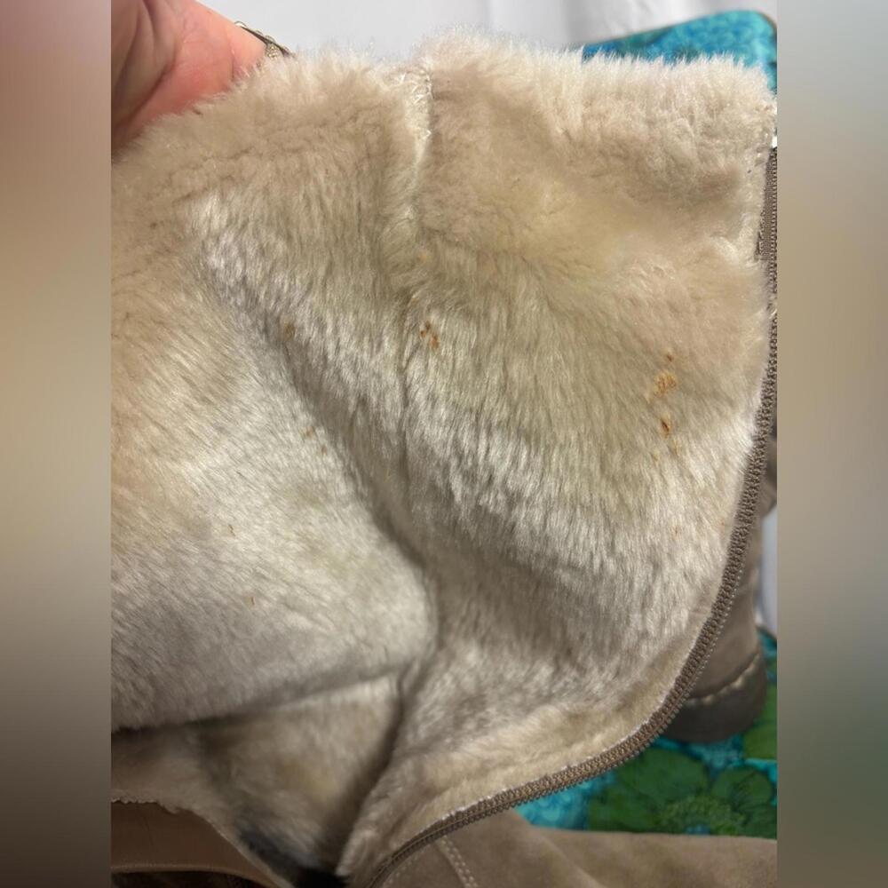 Bear Traps Tan Leather Suede Faux Fur Lined Women’s Winter&Rain Boots Size 9.5 - Picture 8 of 14